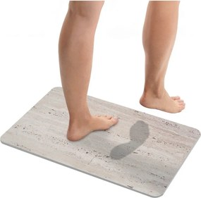 Svetlohnedá kúpeľňová predložka z kremeliny 50x80 cm Puna – Wenko