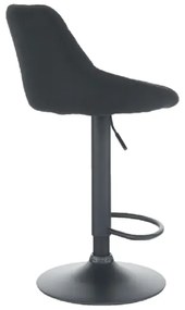 Barová stolička, látka čierna/čierna, TERKAN
