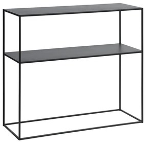 Čierny kovový konzolový stolík 35x90 cm Pebble – Unique Furniture
