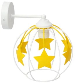 Detská nástenná lampa STARS 1xE27/15W/230V žltá/biela