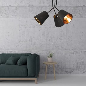 Luster na tyči IRMA 3xE27/15W/230V čierna