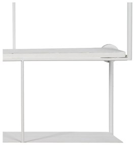 Biela poschodová kovová polica 51 cm – Ixia