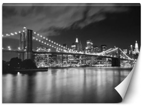 Fototapeta, Brooklynský most v noci New York - 350x245 cm