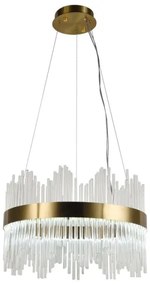 LED Stmievateľný luster na lanku LED/70W/230V 3000-6500K zlatá + diaľkové ovládanie