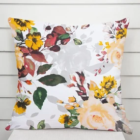 Biante Bavlnená obliečka na vankúš Sandra SA-217 Veľké žlté kvety 45 x 45 cm