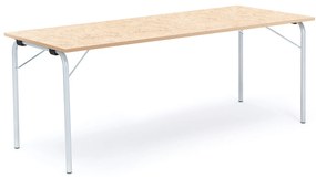 Skladací stôl NICKE, 1800x700x720 mm, linoleum - béžová, galvanizovaný