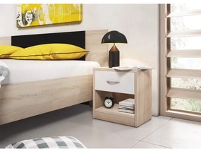 Nočný stolík NED dub sonoma/biela