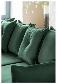 Zelená menčestrová rozkladacia rohová pohovka (variabilná) Lazy Lukka – Miuform