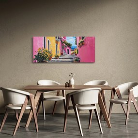 Obraz - Ružová ulička (120x50 cm)
