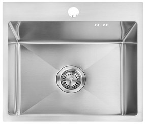 Rea Leo, 1-komorový oceľový drez 500x450x185 mm, oceľová, ZLE-06003
