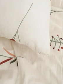 Predĺžené mušelínové obliečky – Vlčie maky béžové