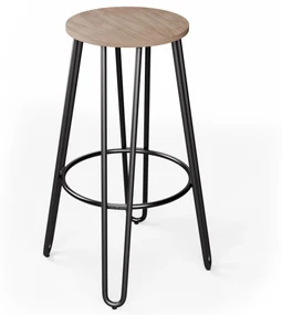 Bistro stolička Hamilton 1 ks. Ø33cm Drevený oceľový rám