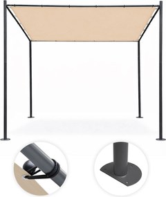 Zahradní pergola Lowa 3x3 m béžová/černá