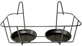 ZÁVESNÝ DRŽIAK NA KVETINÁČ SIMPLY DOUBLE 34X19 CM ČIERNA