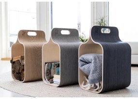 Úložný box na drevo Carrier, čierny