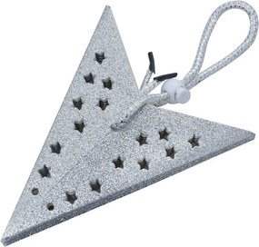 Strieborná závesná vianočná papierová hviezda S - 30*10*30 cm