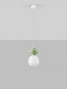 LED zeleno-biely dizajnový luster Clio 1