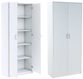 Policová skriňa LUCETTE - šírka 74 cm, biela