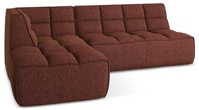 Vínovočervená modulárna rohová pohovka (variabilná) Kalai – Makamii