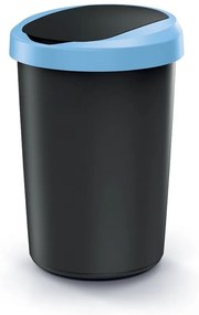 Odpadkový kôš COMPACTO 40 L čierny/svetlomodrý