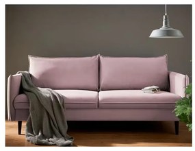 Zamatová pohovka v levanduľovej farbe 203 cm Juli – Ropez