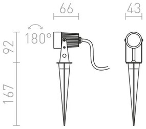 RED - Design Rendl - R10530 - LED Vonkajšie svietidlo GUN LED/3W/230V IP65