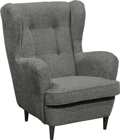 XXXLutz KRESLO UŠIAK, textil, sivá MID.YOU - Online Only obývacie izby - 002220035013
