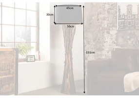 Stojaca lampa 41386 Harmony 150cm Čierna Drevo Teak  - Komfort-nábytok