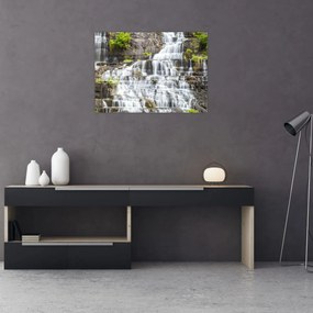 Sklenený obraz - Vodopád (70x50 cm)