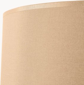 Stojacia lampa Natt, 1x béžové textilné tienidlo, drevo