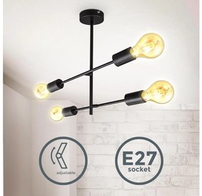 B.K. Licht 1343 - Luster na tyči 4xE27/60W/230V P4975