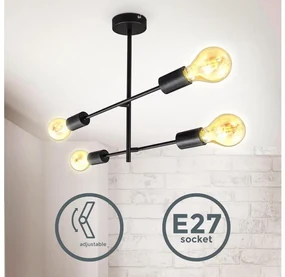 B.K. Licht 1343 - Luster na tyči 4xE27/60W/230V P4975