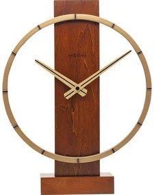 Nástenné/Stolné hodiny NeXtime Carl drevo 34 x 27 cm