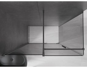 Mexen Velar, sprchový kút s posuvnými dverami 150 x 75 cm, 8mm šedé sklo, brúsený grafit, 871-150-075-41-95