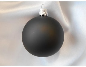 Vianočné gule 10 cm - mat SET/4ks - čierna matná