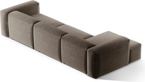 Hnedá rohová pohovka (ľavý roh/s leňoškou) Bergamo – Cosmopolitan Design
