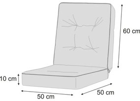 Vankúš na záhradnú hojdačku VENUS 50 cm béžový, ekolen