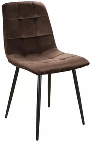Stolička Mila Velvet Hnedá