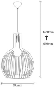 Čierne závesné svietidlo s kovovým tienidlom ø 38 cm Fellini – Opviq lights