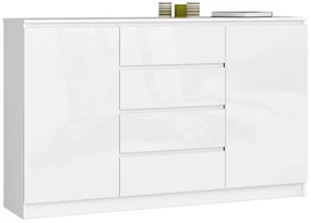 Komoda Tove K 160,4 cm biela lesklá