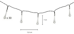 IKO Záhradné solárne osvetlenie 6,5 m 30LED - teplá biela