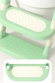 Detské schodíky 02 s nástavcom na WC zelené