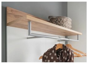 Biely/v prírodnej farbe vešiakový panel v dekore duba Topix – Germania