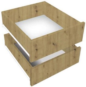 Súprava zásuviek (2 ks) 120 150 180 200 Dub Artisan/čierna