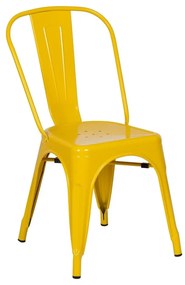 Žlté kovové jedálenské stoličky v súprave 2 ks – Ixia