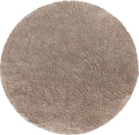 DY Karamelový okrúhly shaggy koberec Camel Rozmer: 60 cm