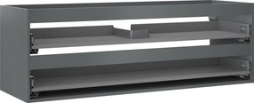 Mexen Box-A, závesná skrinka 140 cm, 2 zásuvky, grafitová matná, 91AX0-1400-470-2-66