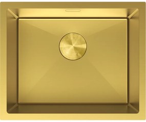 Mexen Trixo, 1-komorový nerezový drez 540 x 440 mm, brúsená zlatá, 6414541000-55