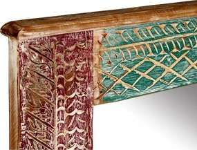 furniture-nabytek.cz - Masívne kúpeľňové zrkadlo Blue Lagoon z recyklovaného dreva, lakované, viacfarebné – 70×80 cm