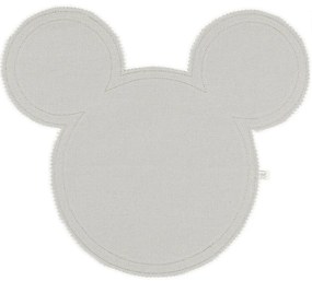 Ľanové prestieranie myška svetlosivá so zlatom 39x35cm